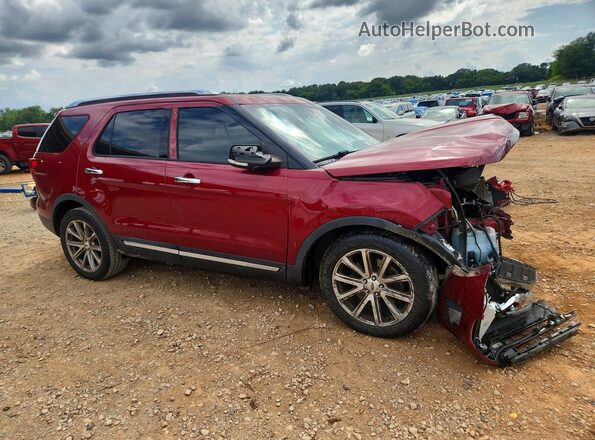 1FM5K7F82HGC37495 2017 FORD EXPLORER Red Przód prawy