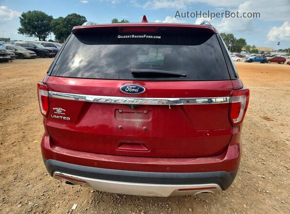 1FM5K7F82HGC37495 2017 FORD EXPLORER Red Widok z tyłu