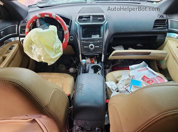 1FM5K7F82HGC37495 2017 FORD EXPLORER Red Widok deski rozdzielczej