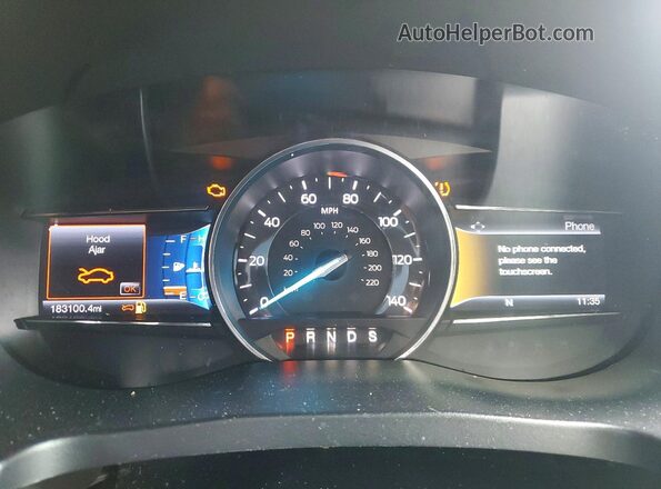 1FM5K7F83GGA98167 2016 FORD EXPLORER Gray Սարքավորումների վահանակի տեսք