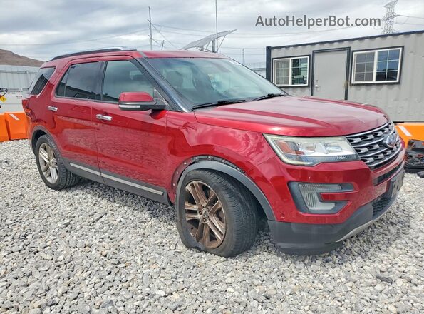 1FM5K7F83HGA37662 2017 FORD EXPLORER Red Przód prawy