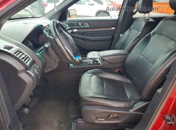 1FM5K7F83HGA37662 2017 FORD EXPLORER Red Widok wnętrza z przodu