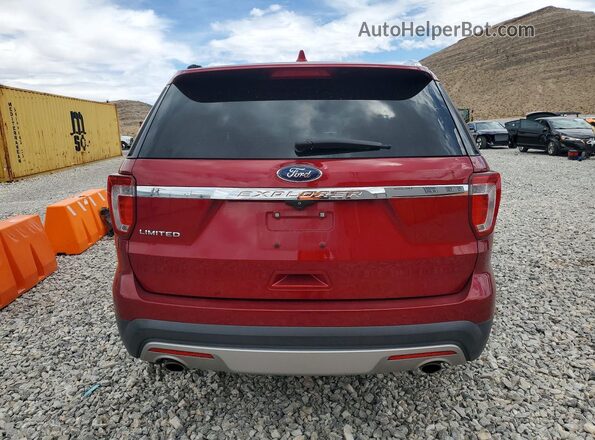 1FM5K7F83HGA37662 2017 FORD EXPLORER Red Widok z tyłu