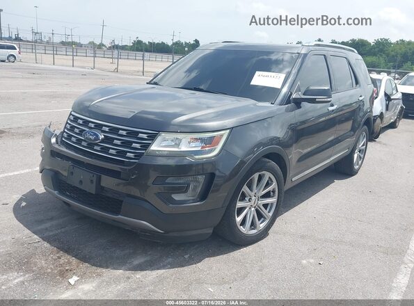 1FM5K7F83HGC06398 2017 FORD EXPLORER Gray Առջևի ձախ երեք քառորդ տեսարան