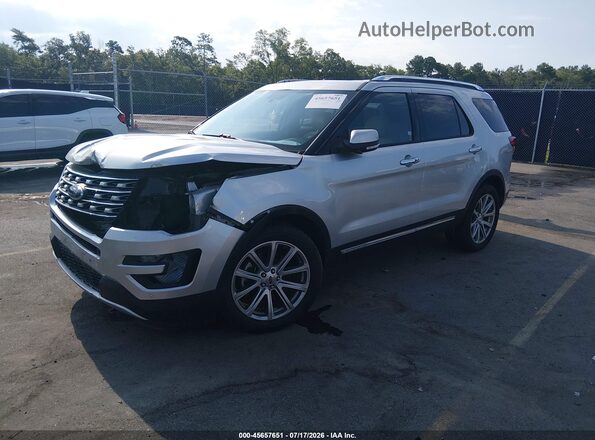 1FM5K7F84HGE32742 2017 FORD EXPLORER Silver Передня ліва чверть