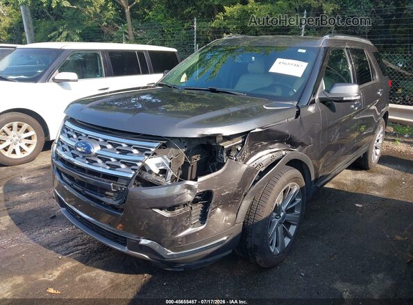 1FM5K7F84JGA81790 2018 FORD EXPLORER Gray Vista tres cuartos delantera izquierda