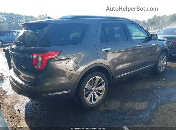 1FM5K7F84JGA81790 2018 FORD EXPLORER Gray Trasero derecho