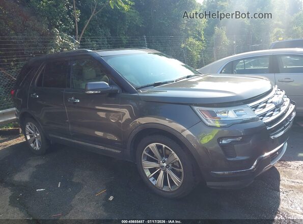 1FM5K7F84JGA81790 2018 FORD EXPLORER Gray Vista interior trasera
