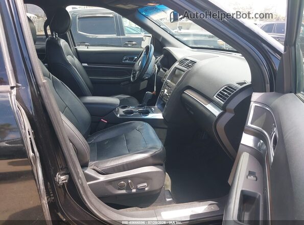 1FM5K7F85GGB64217 2016 FORD EXPLORER Black წინა სალონის ხედი