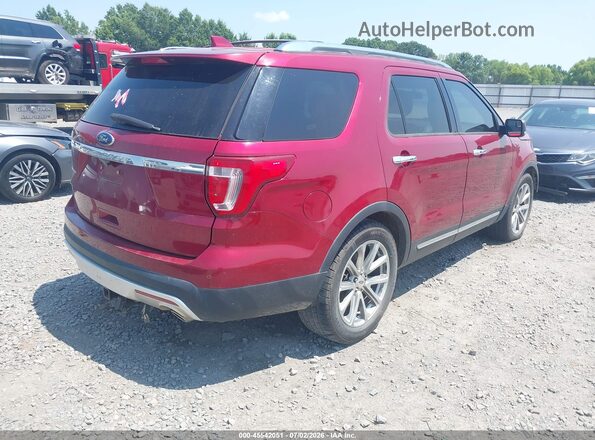 1FM5K7F85HGA89875 2017 FORD EXPLORER Maroon Задня права чверть
