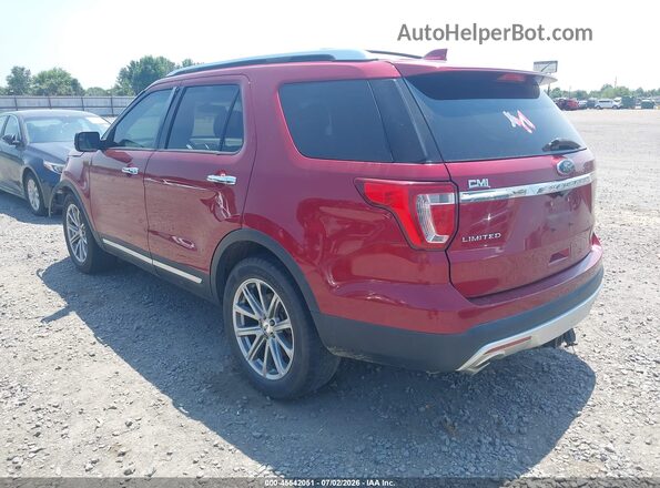 1FM5K7F85HGA89875 2017 FORD EXPLORER Maroon Задня ліва чверть