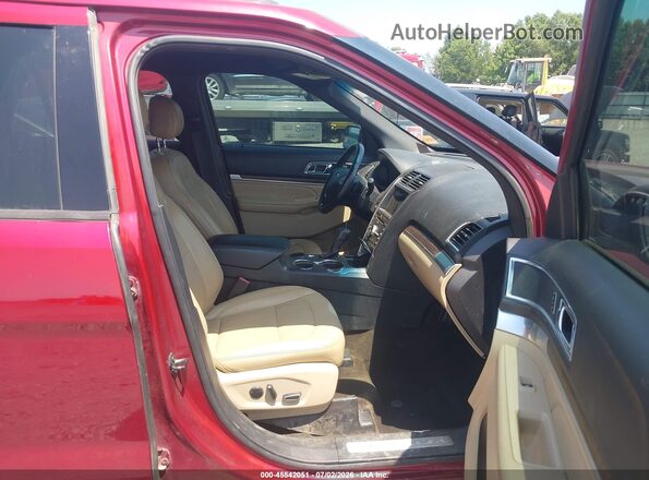 1FM5K7F85HGA89875 2017 FORD EXPLORER Maroon Вид салону спереду