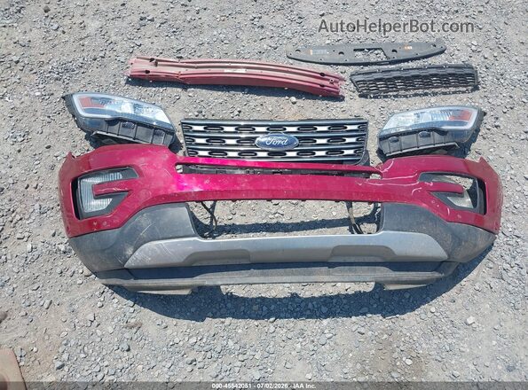 1FM5K7F85HGA89875 2017 FORD EXPLORER Maroon Вид щитка приладів