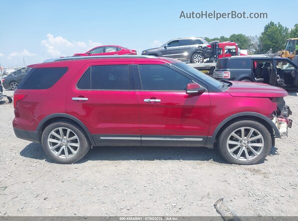 1FM5K7F85HGA89875 2017 FORD EXPLORER Maroon Панорамний вид салону 360°