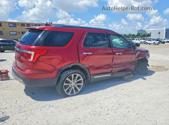1FM5K7F85HGD49448 2017 FORD EXPLORER Red Tył prawy