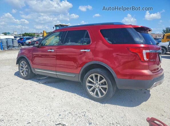 1FM5K7F85HGD49448 2017 FORD EXPLORER Red Tył lewy