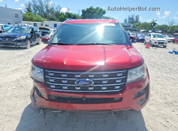 1FM5K7F85HGD49448 2017 FORD EXPLORER Red Widok z przodu
