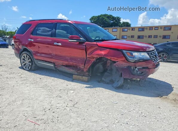 1FM5K7F85HGD49448 2017 FORD EXPLORER Red Przód prawy