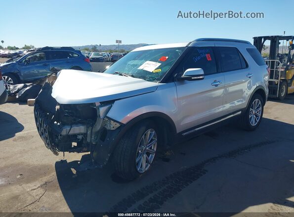 1FM5K7F85HGD90226 2017 FORD EXPLORER Серебряный Передняя левая четверть