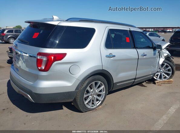 1FM5K7F85HGD90226 2017 FORD EXPLORER Серебряный Задняя правая четверть