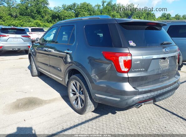 1FM5K7F85JGA21548 2018 FORD EXPLORER Gray Rear left