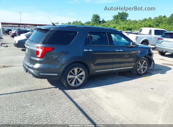 1FM5K7F85JGA21548 2018 FORD EXPLORER Gray Rear interior view
