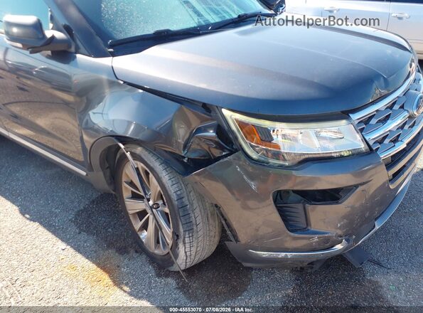 1FM5K7F85JGA21548 2018 FORD EXPLORER Gray Front view