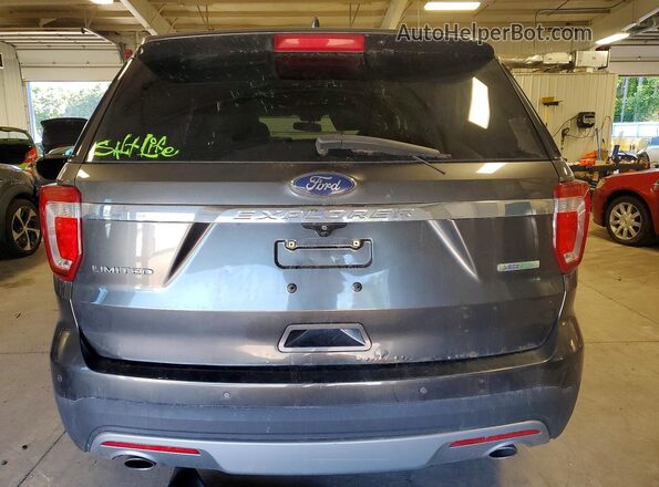 1FM5K7F87GGA46329 2016 FORD EXPLORER Gray Вид ззаду
