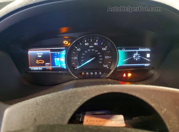 1FM5K7F87GGA46329 2016 FORD EXPLORER Gray Вид щитка приладів