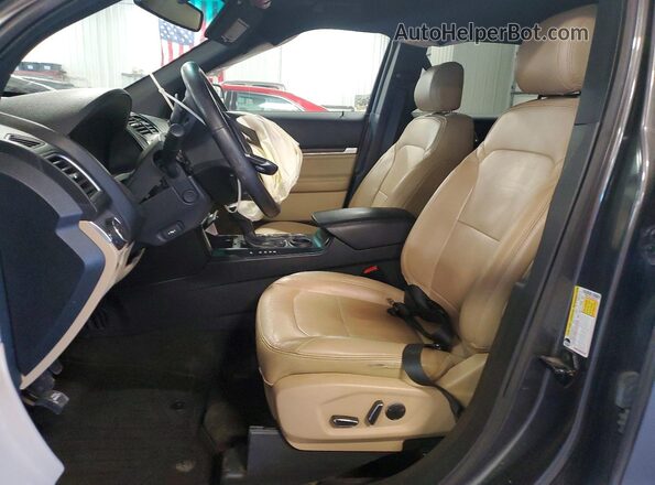 1FM5K7F87GGA46329 2016 FORD EXPLORER Gray Вид салону спереду