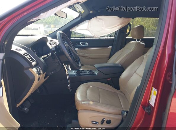1FM5K7F87HGC93397 2017 FORD EXPLORER Red Widok wnętrza z przodu
