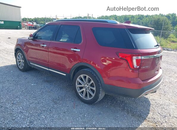 1FM5K7F87HGC93397 2017 FORD EXPLORER Red Tył lewy