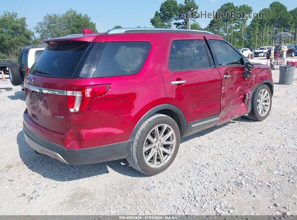 1FM5K7F87HGC93397 2017 FORD EXPLORER Red Tył prawy