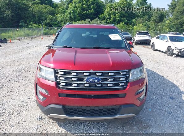 1FM5K7F87HGC93397 2017 FORD EXPLORER Red Widok zestawu wskaźników