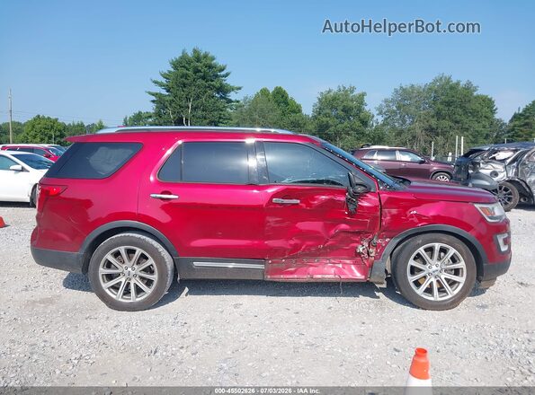 1FM5K7F87HGC93397 2017 FORD EXPLORER Red Widok wnętrza z tyłu