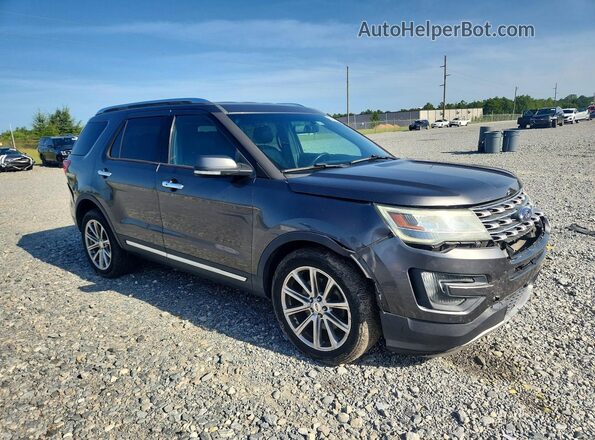 1FM5K7F88GGA11542 2016 FORD EXPLORER Серый Передняя правая четверть