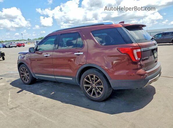 1FM5K7F88GGA46064 2016 FORD EXPLORER Brown Задня ліва чверть