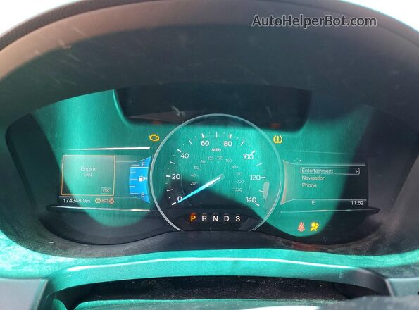 1FM5K7F88GGA46064 2016 FORD EXPLORER Brown Вид щитка приладів