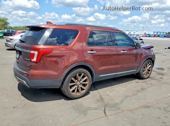 1FM5K7F88GGA46064 2016 FORD EXPLORER Brown Задня права чверть
