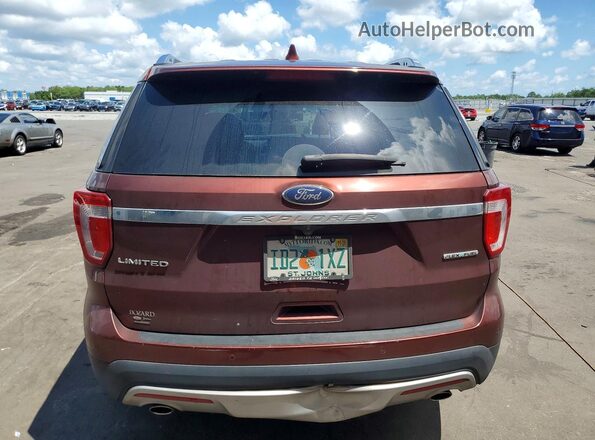 1FM5K7F88GGA46064 2016 FORD EXPLORER Brown Вид ззаду