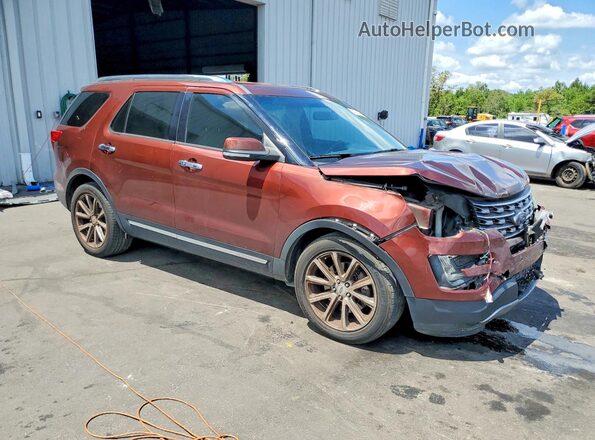1FM5K7F88GGA46064 2016 FORD EXPLORER Brown Передня права чверть