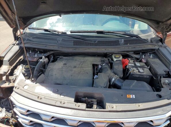 1FM5K7F88GGA46064 2016 FORD EXPLORER Brown Вид підкапотного простору