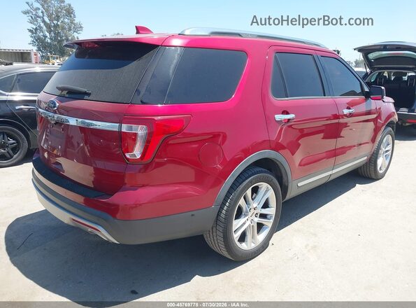 1FM5K7F88GGA85737 2016 FORD EXPLORER Red Հետևի աջ