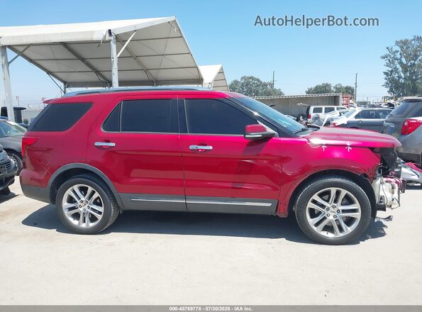 1FM5K7F88GGA85737 2016 FORD EXPLORER Red Սալոնի 360 աստիճան տեսք