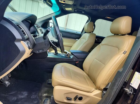 1FM5K7F88HGA22395 2017 FORD EXPLORER Black Вид салону спереду