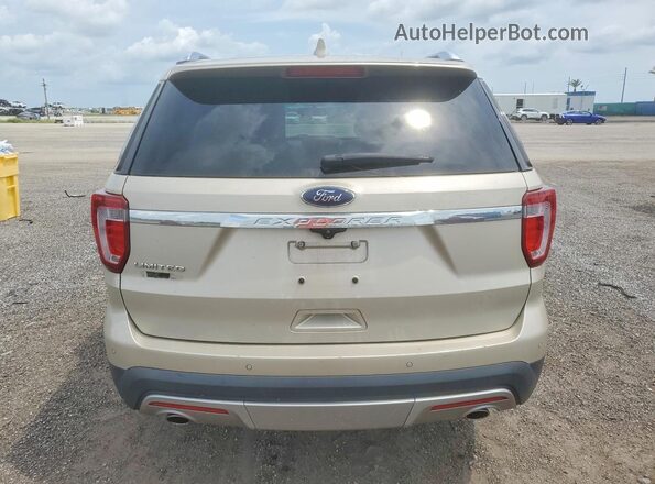 1FM5K7F88HGA34451 2017 FORD EXPLORER Желто-коричневый Вид сзади