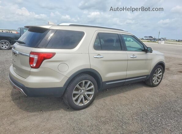1FM5K7F88HGA34451 2017 FORD EXPLORER Желто-коричневый Задняя правая четверть