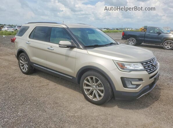 1FM5K7F88HGA34451 2017 FORD EXPLORER Желто-коричневый Передняя правая четверть