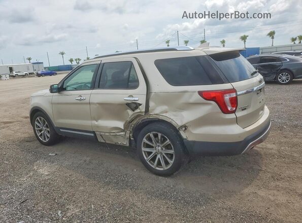 1FM5K7F88HGA34451 2017 FORD EXPLORER Желто-коричневый Задняя левая четверть