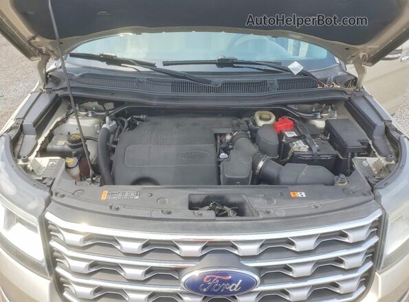 1FM5K7F88HGA34451 2017 FORD EXPLORER Желто-коричневый Вид подкапотного пространства